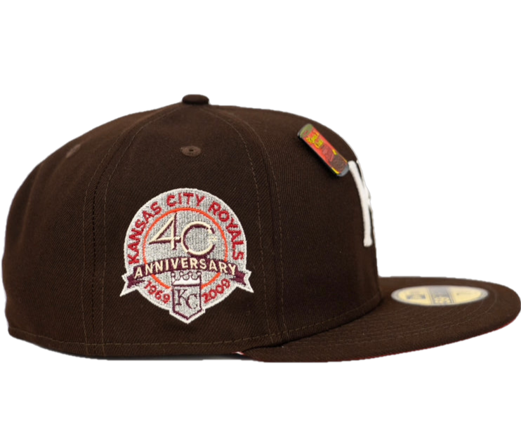 New Era Kansas City Royals Dark Brown 40th Anniversary Red UV 59FIFTY Fitted Hat