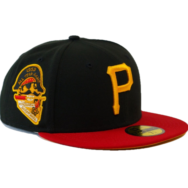 Casquette ajustée vintage 59FIFTY Pittsburgh Pirates Large P New Era | Deux tailles | Neuf ancien stock - France