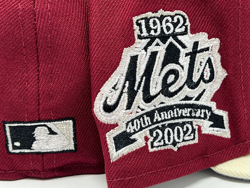 New Era New York Mets 40th Anniversary Burgundy/Chrome 59FIFTY Fitted Hat