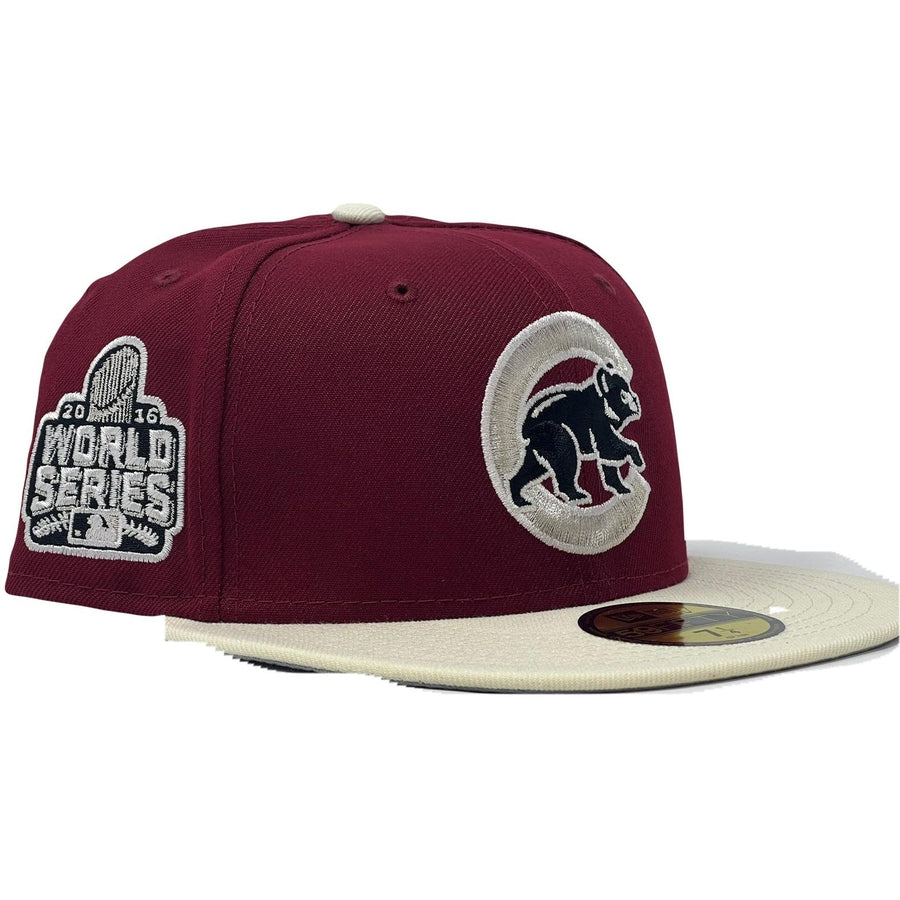 New Era Chicago Cubs 2016 World Series Burgundy/Chrome 59FIFTY Fitted Hat