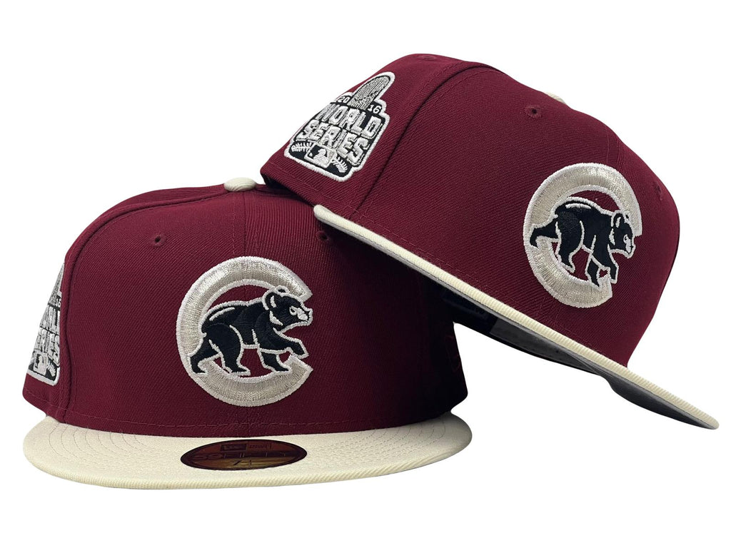 New Era Chicago Cubs 2016 World Series Burgundy/Chrome 59FIFTY Fitted Hat