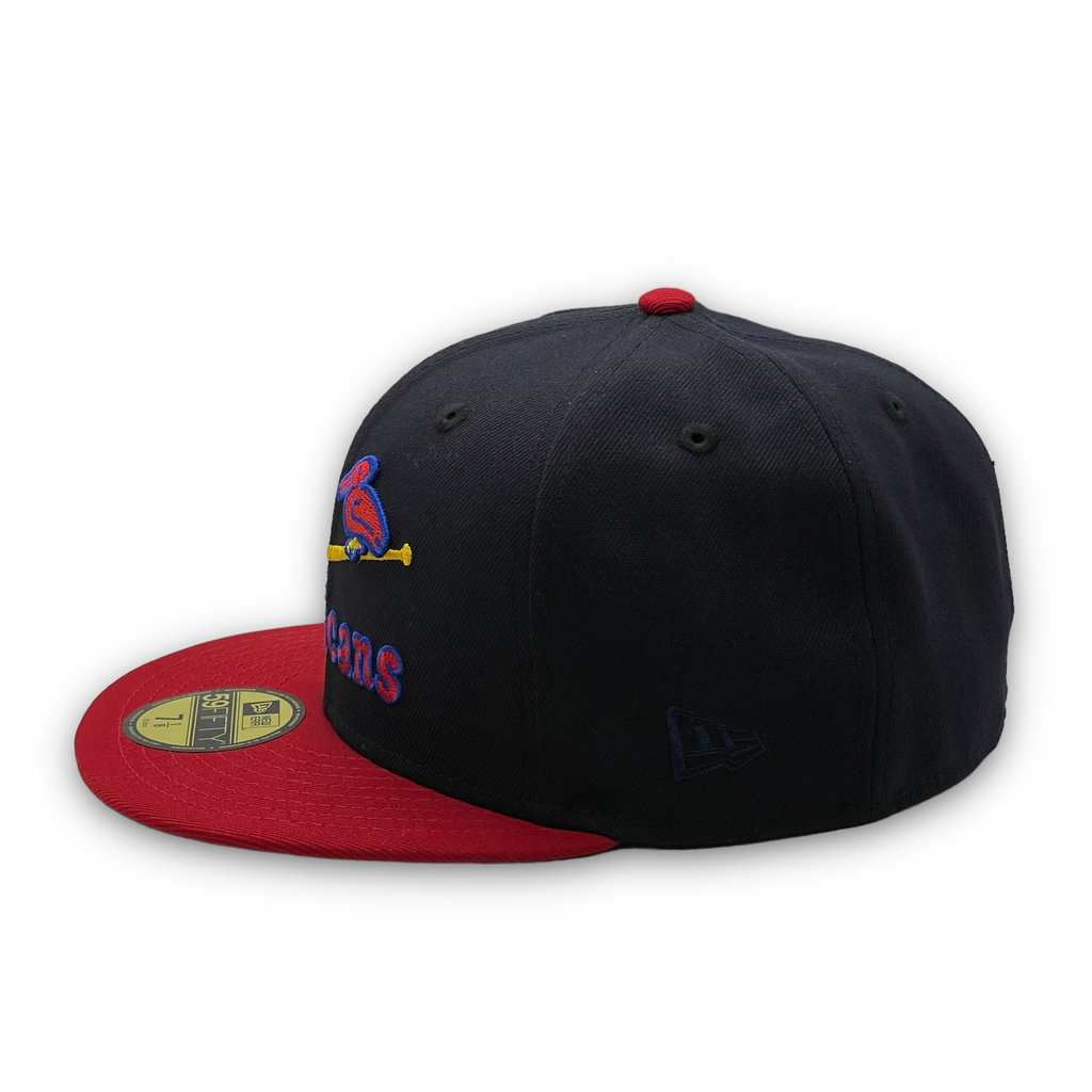 New Era New Orleans Pelicans 1942 Jersey Front Navy/Red 59FIFTY Fitted Hat