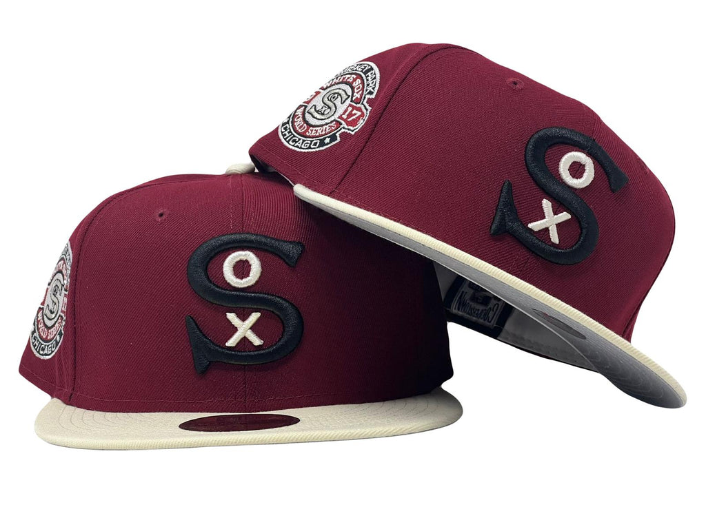 New Era Chicago White Sox 2017 World Series Burgundy/Chrome 59FIFTY Fitted Hat