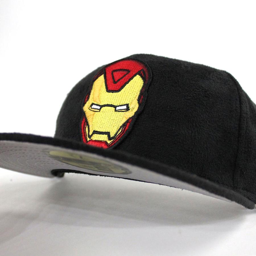 New Era Iron Man Black Suede 59FIFTY Fitted Hat