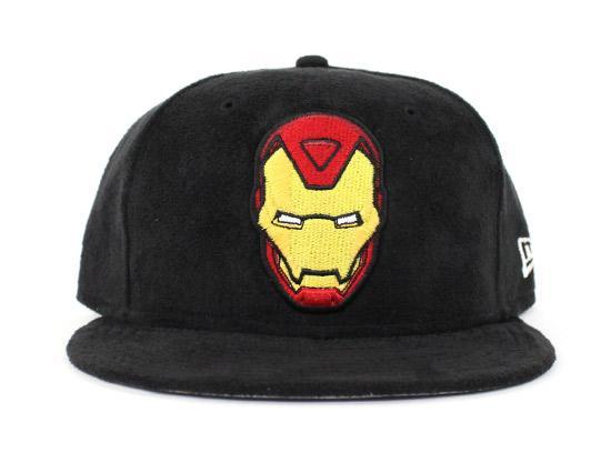 New Era Iron Man Black Suede 59FIFTY Fitted Hat