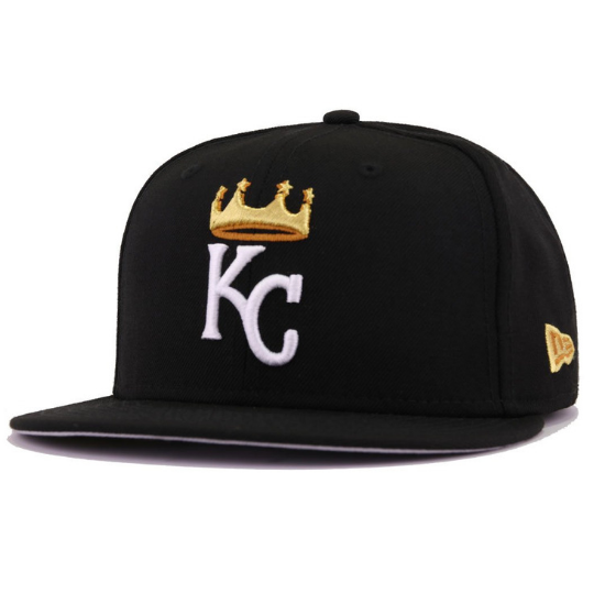 New Era Kansas City Royals Black Metallic 59Fifty Fitted Hat