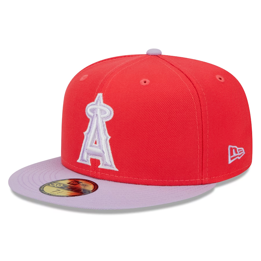 New Era Los Angeles Angels Spring Red Lavender 2023 59FIFTY Fitted Hat