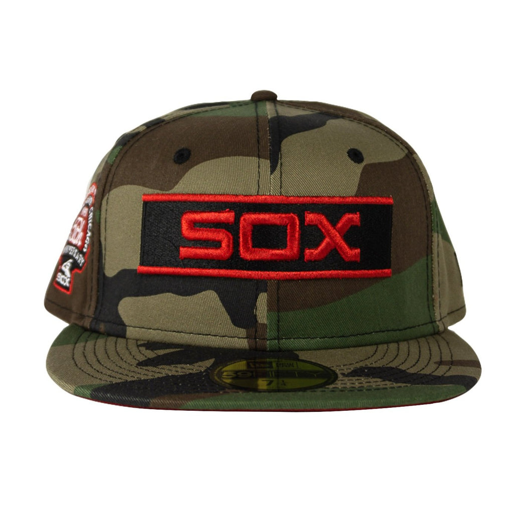 New Era Chicago White Sox Woodland Camo Side Patch 59FIFTY Fitted Hat