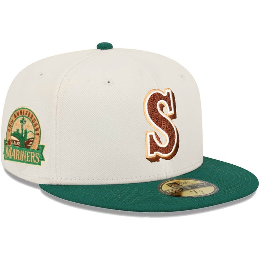 New Era Seattle Mariners Chrome/Green 30th Anniversary 2023 59FIFTY Fitted Hat