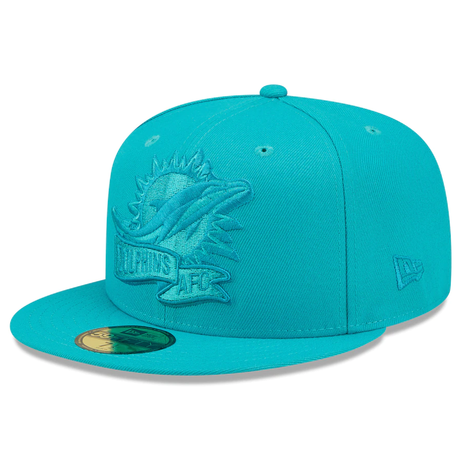 New Era Miami Dolphins Teal Tonal 2022 Sideline 59FIFTY Fitted Hat