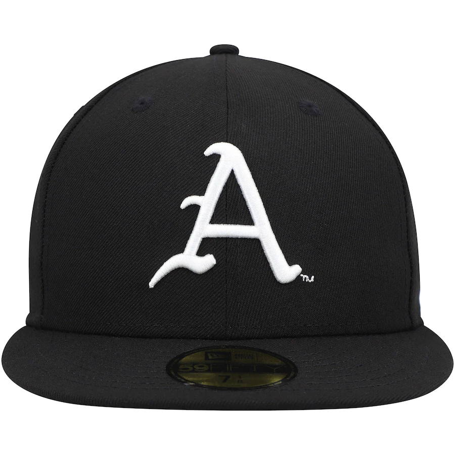 Black Razorback New Era Arkansas Razorbacks Black & White 59FIFTY Fitted Hat