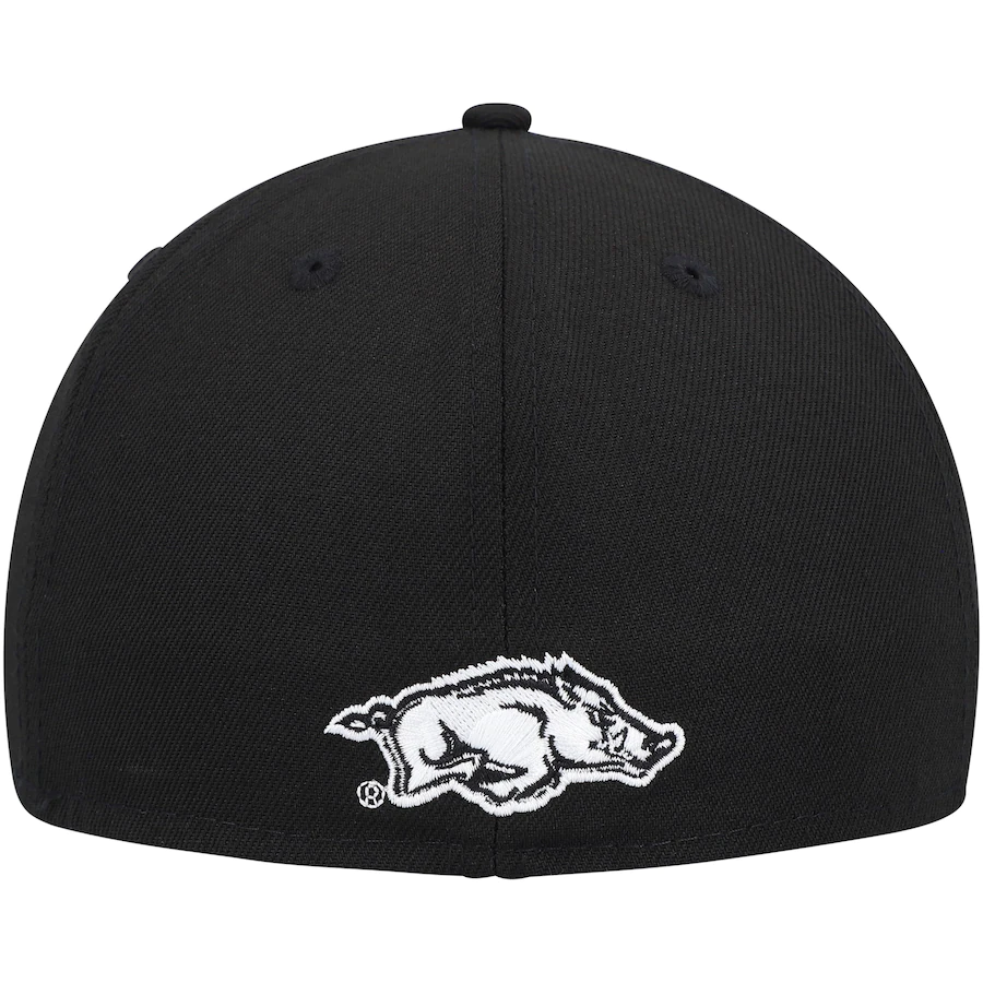 New Era Arkansas Razorbacks Black & White 59FIFTY Fitted Hat
