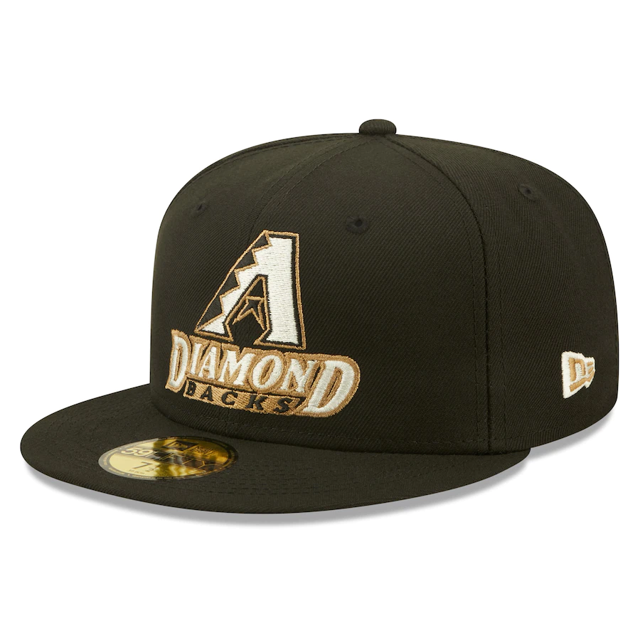 New Era Arizona Diamondbacks Black 10th Anniversary Wheat Undervisor 59FIFTY Fitted Hat