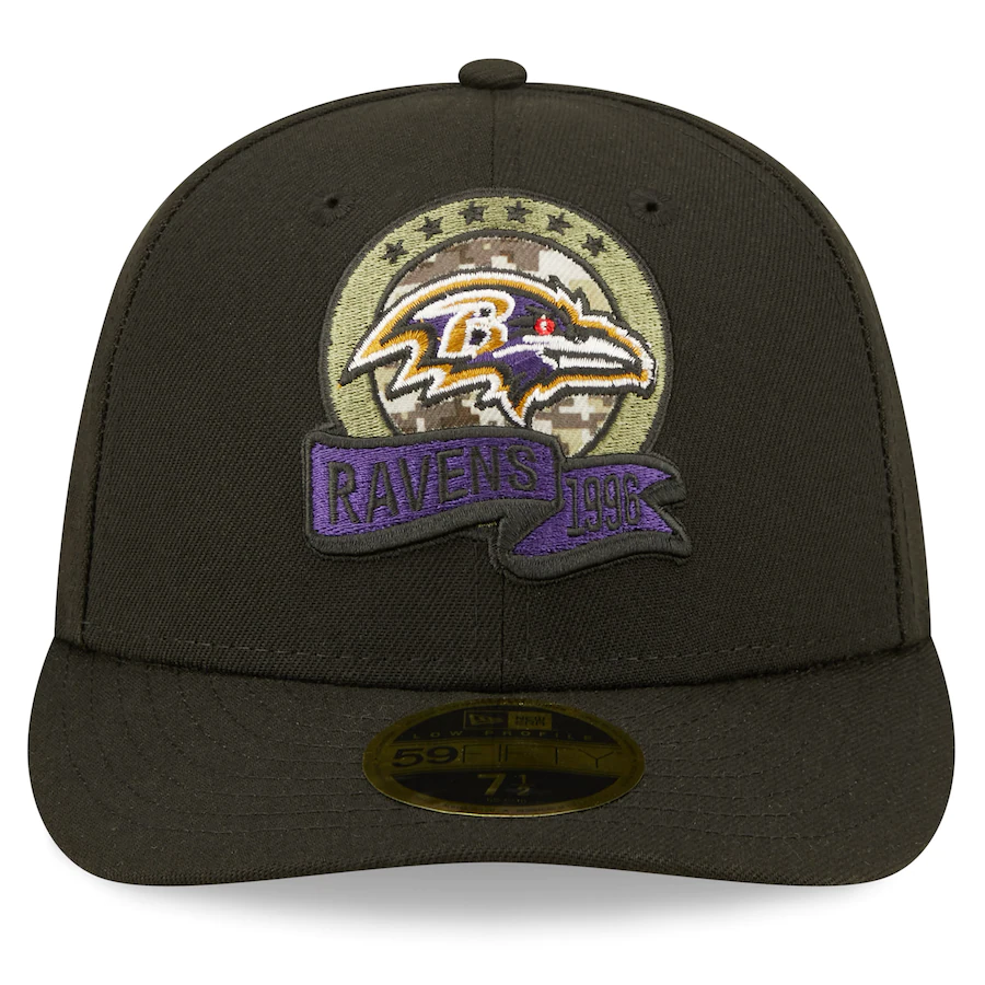 New Era Baltimore Ravens 2022 Salute To Service Low Profile 59FIFTY Fitted Hat