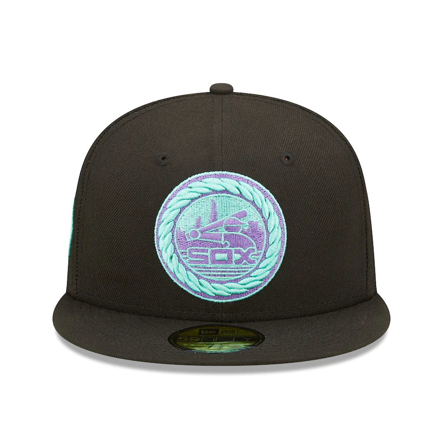 New Era Chicago White Sox Comiskey Park 75th Anniversary Black Light 59FIFTY Fitted Hat