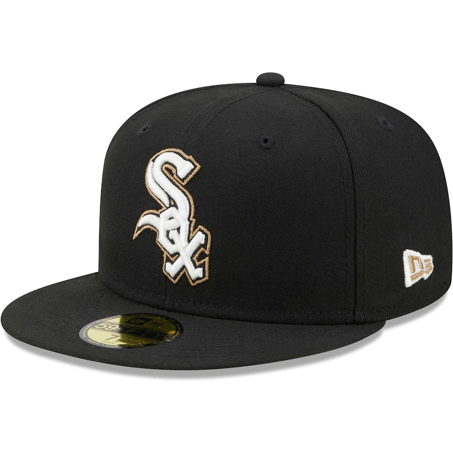 New Era Chicago White Sox Black Wheat Undervisor 59FIFTY Fitted Hat