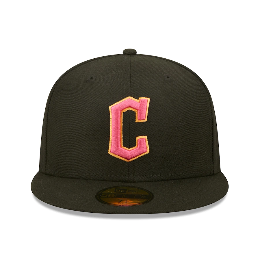 New Era Cleveland Guardians Black Summer Sherbet 59FIFTY Fitted Hat