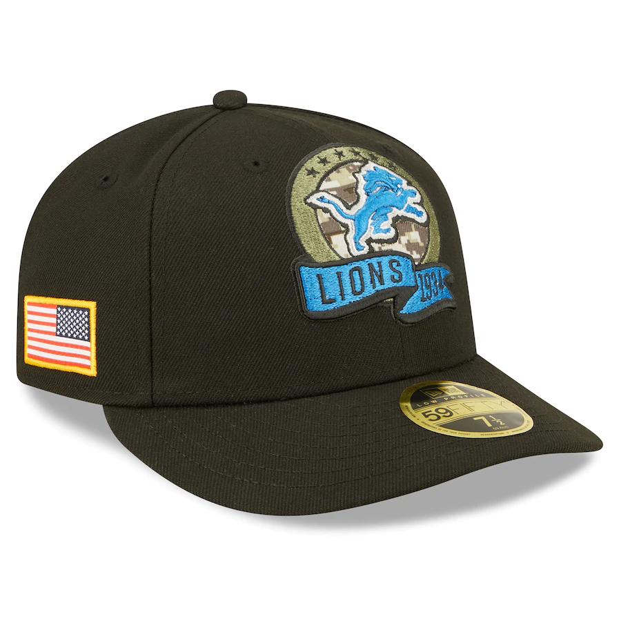 New Era Detroit Lions 2022 Salute To Service Low Profile 59FIFTY Fitted Hat