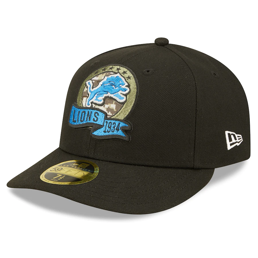 New Era Detroit Lions 2022 Salute To Service Low Profile 59FIFTY Fitted Hat