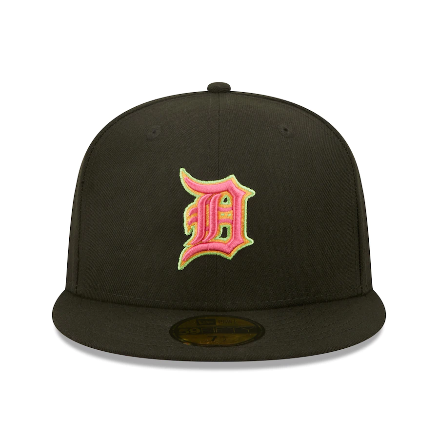 New Era Detroit Tigers Black Summer Sherbet 59FIFTY Fitted Hat