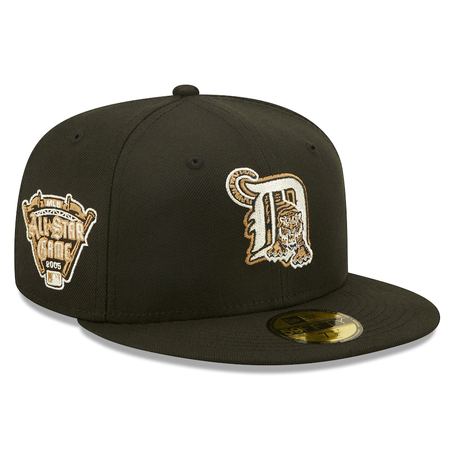 New Era Detroit Tigers Black Wheat Undervisor 59FIFTY Fitted Hat