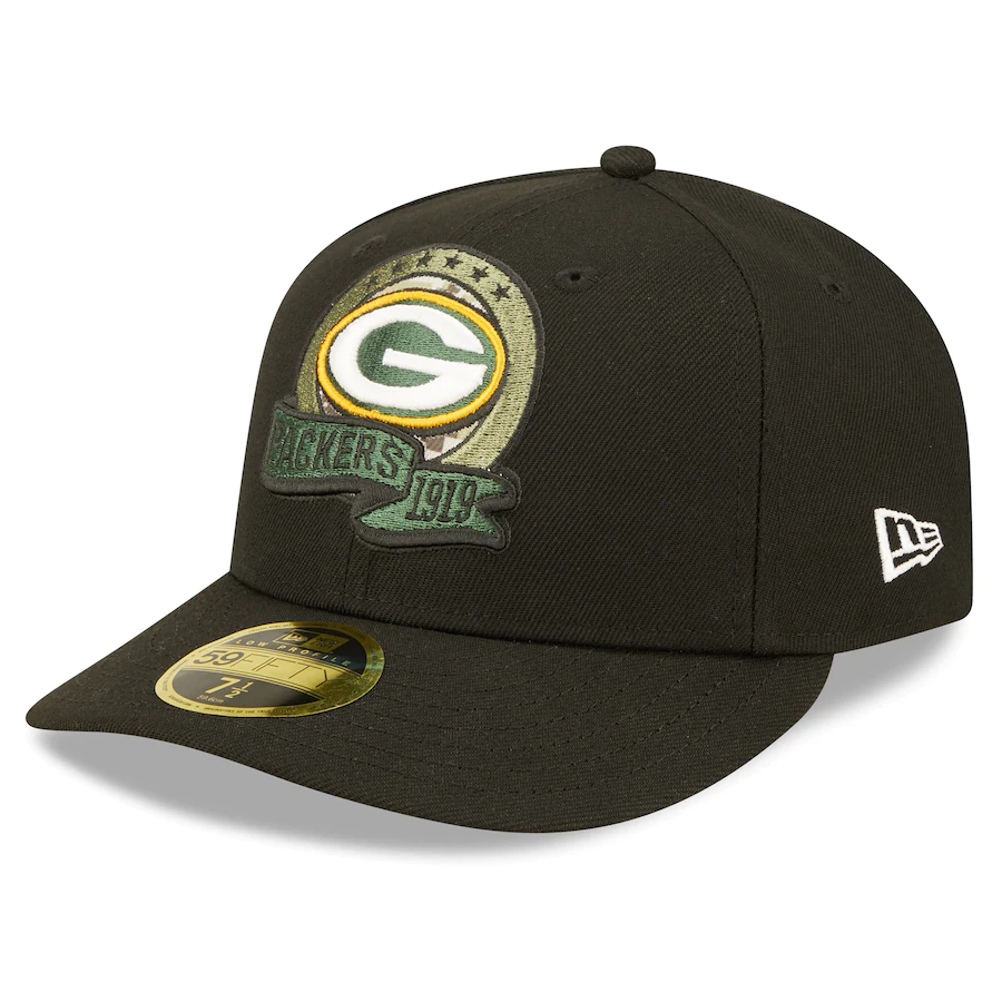 New Era Green Bay Packers 2022 Salute To Service Low Profile 59FIFTY Fitted Hat