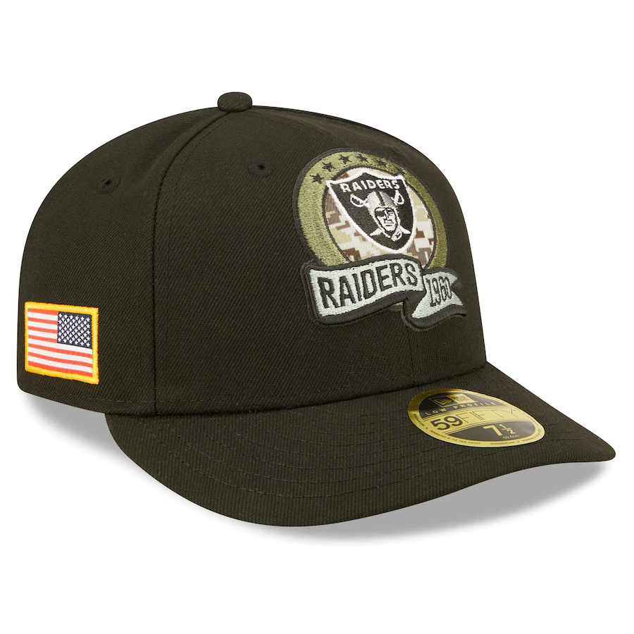 New Era Las Vegas Raiders 2022 Salute To Service Low Profile 59FIFTY Fitted Hat