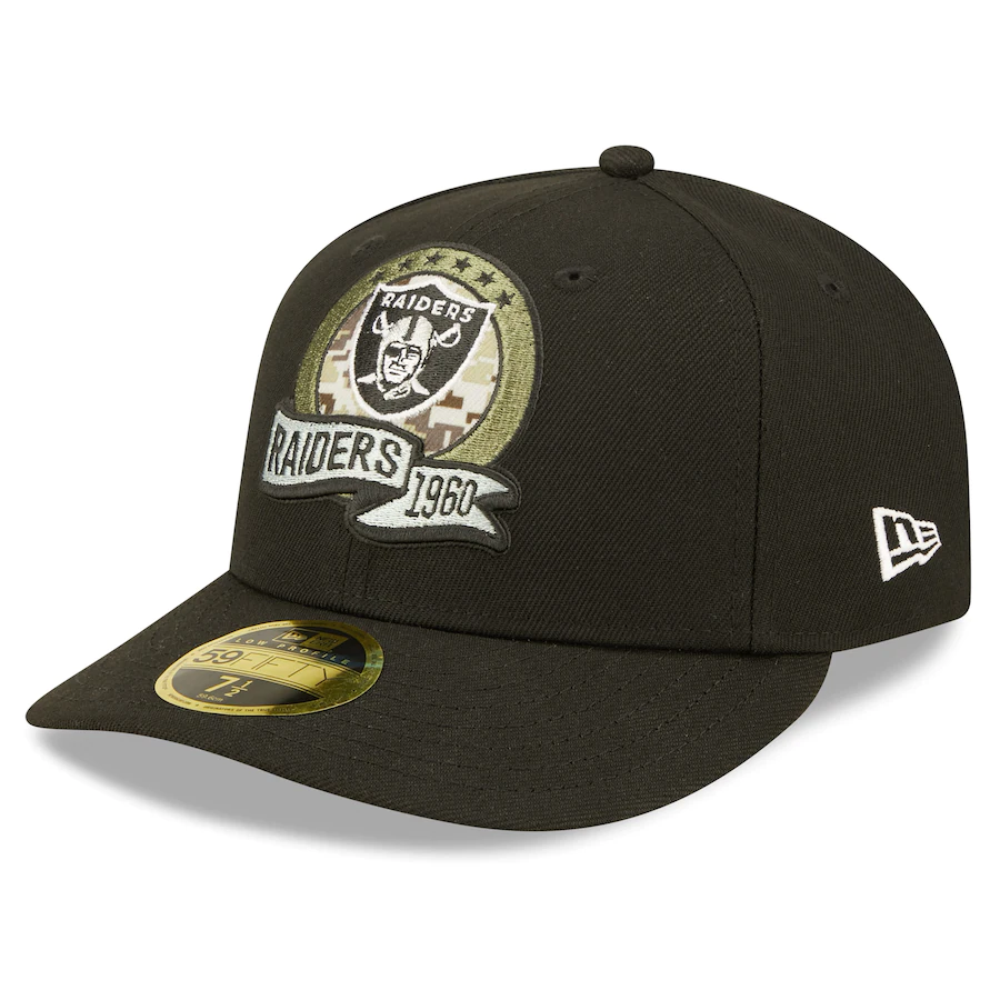 New Era Las Vegas Raiders 2022 Salute To Service Low Profile 59FIFTY Fitted Hat