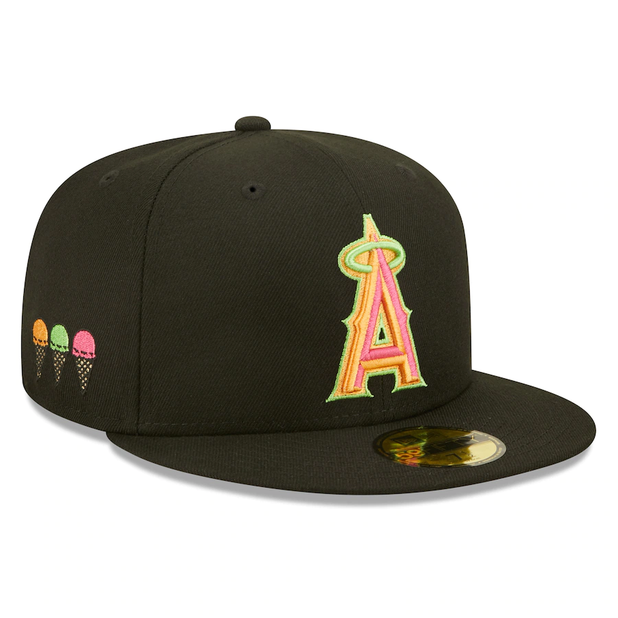 New Era Los Angeles Angels Black Summer Sherbet 59FIFTY Fitted Hat