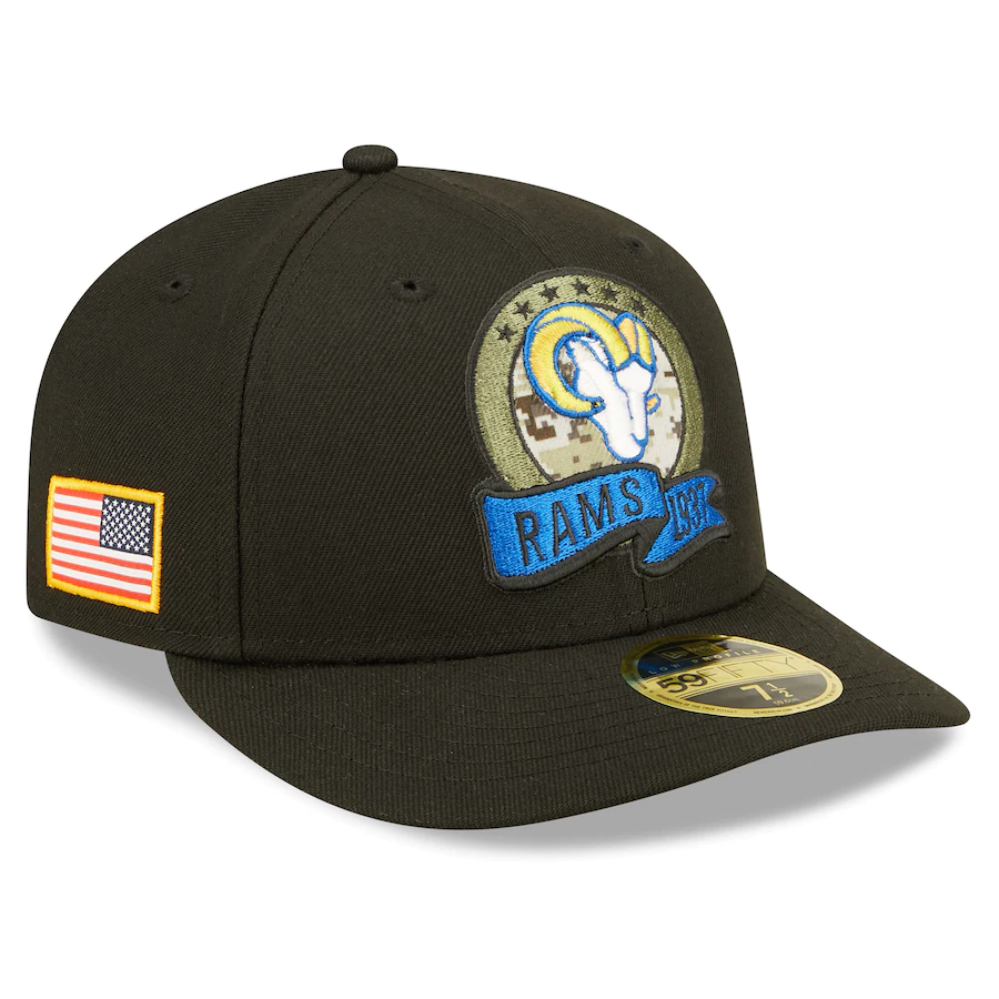 New Era Los Angeles Rams 2022 Salute To Service Low Profile 59FIFTY Fitted Hat