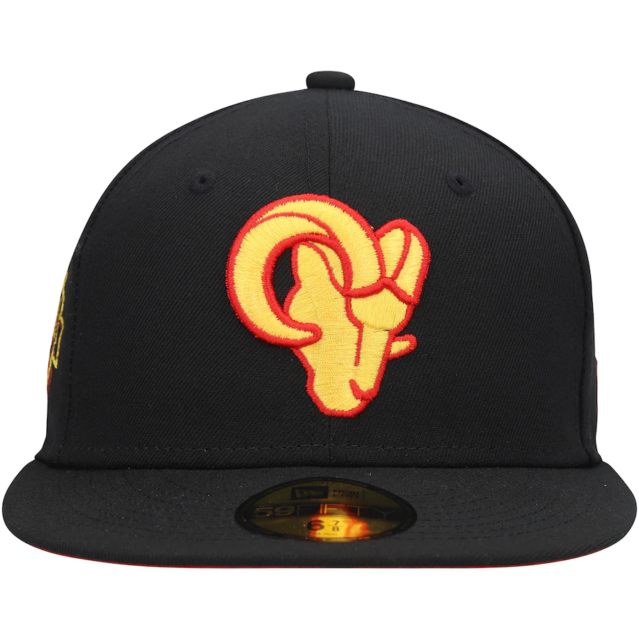 New Era Los Angeles Rams Black Cobra Kai 2022 59FIFTY Fitted Hat