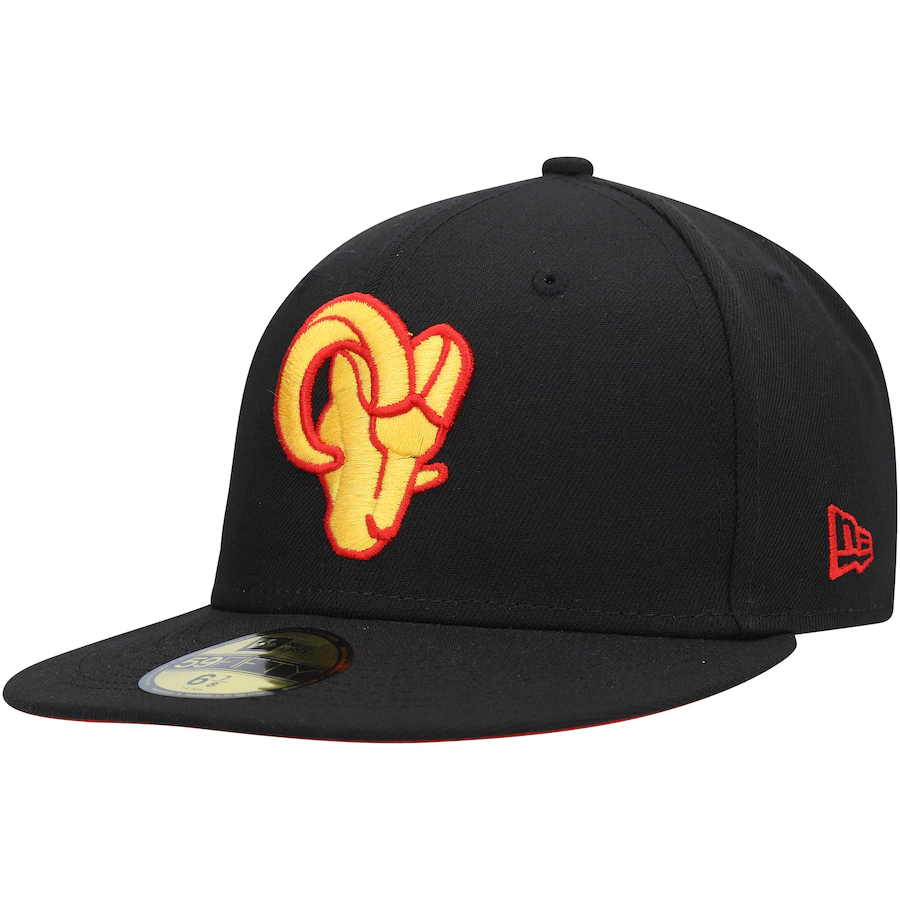 New Era Los Angeles Rams Black Cobra Kai 2022 59FIFTY Fitted Hat