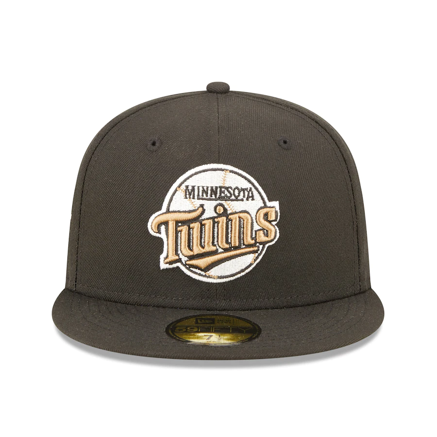 New Era Minnesota Twins Black 30 Years Wheat Undervisor 59FIFTY Fitted Hat