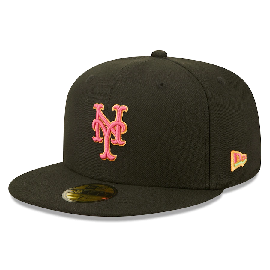 New Era New York Mets Black Summer Sherbet 59FIFTY Fitted Hat