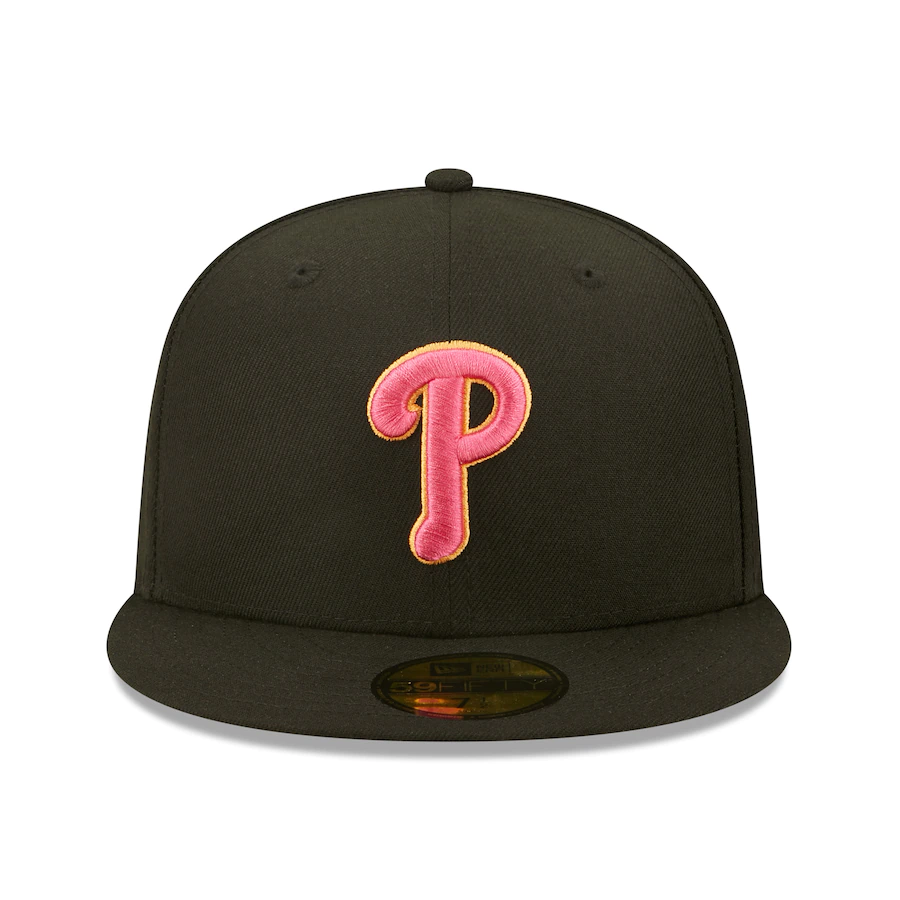 New Era Philadelphia Phillies Black Summer Sherbet 59FIFTY Fitted Hat