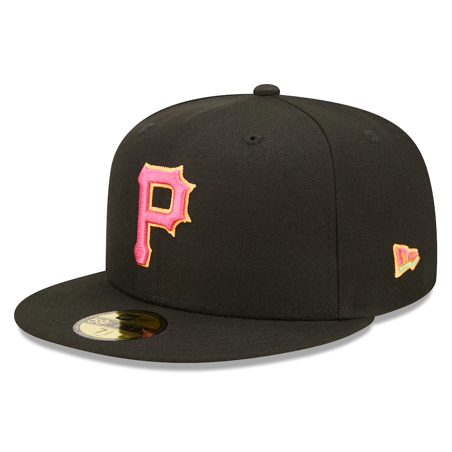 New Era Pittsburgh Pirates Black Summer Sherbet 59FIFTY Fitted Hat
