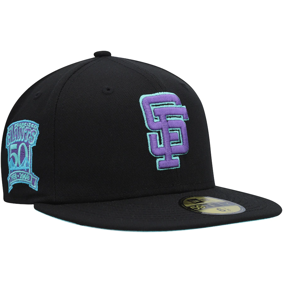 New Era San Francisco Giants 50th Anniversary Black Light 59FIFTY Fitted Hat