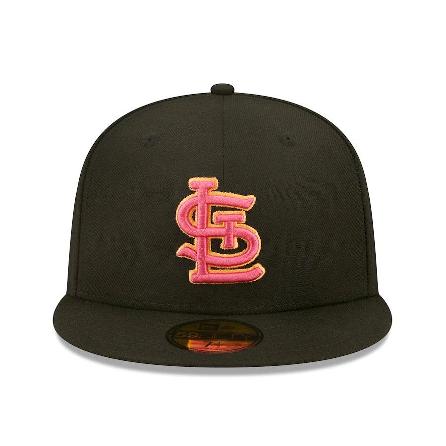 New Era St. Louis Cardinals Black Summer Sherbet 59FIFTY Fitted Hat