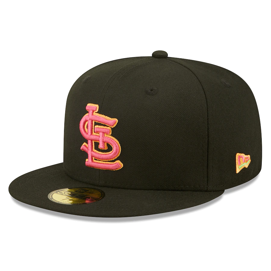 New Era St. Louis Cardinals Black Summer Sherbet 59FIFTY Fitted Hat