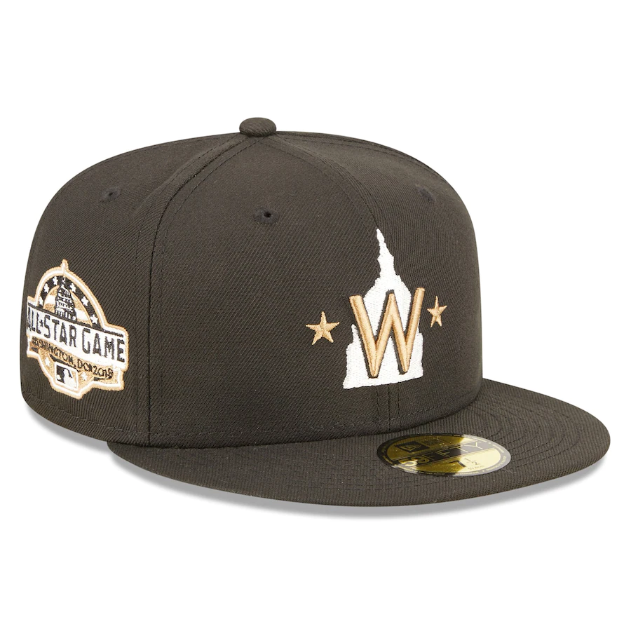 New Era Washington Nationals Black 2018 All-Star Game Wheat Undervisor 59FIFTY Fitted Hat