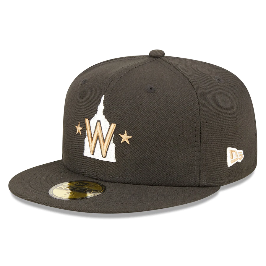 New Era Washington Nationals Black 2018 All-Star Game Wheat Undervisor 59FIFTY Fitted Hat