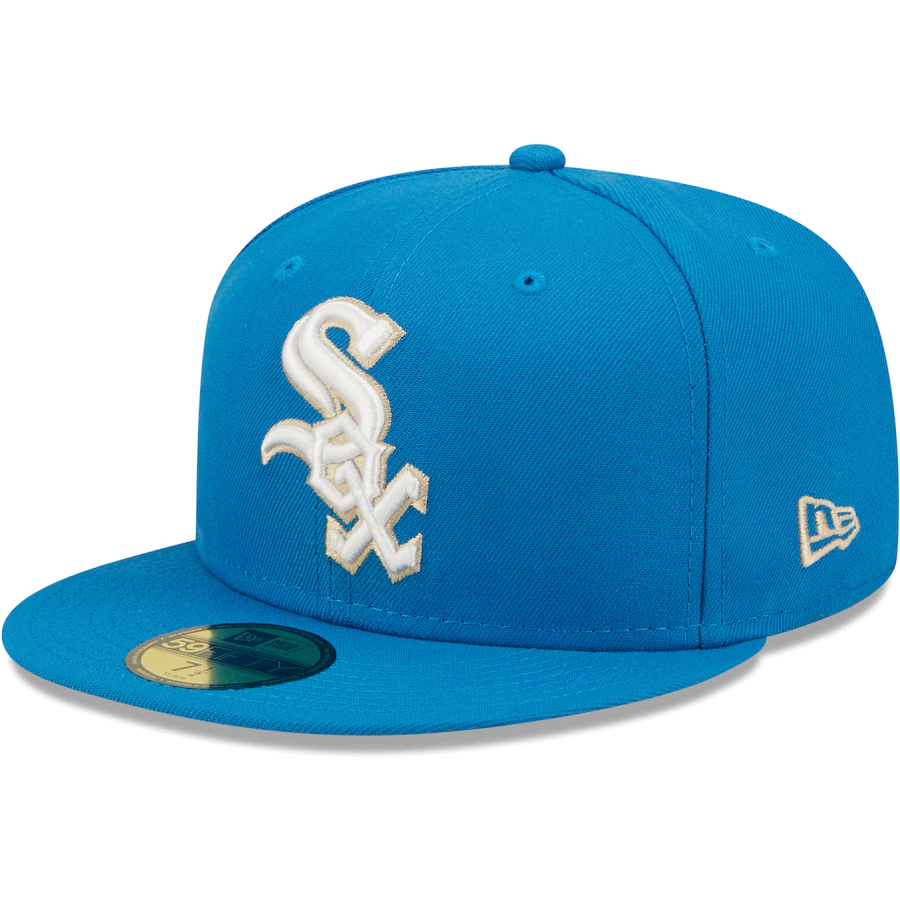 New Era Chicago White Sox Blue Stone Comiskey Park Inaugural Year Undervisor 59FIFTY Fitted Hat