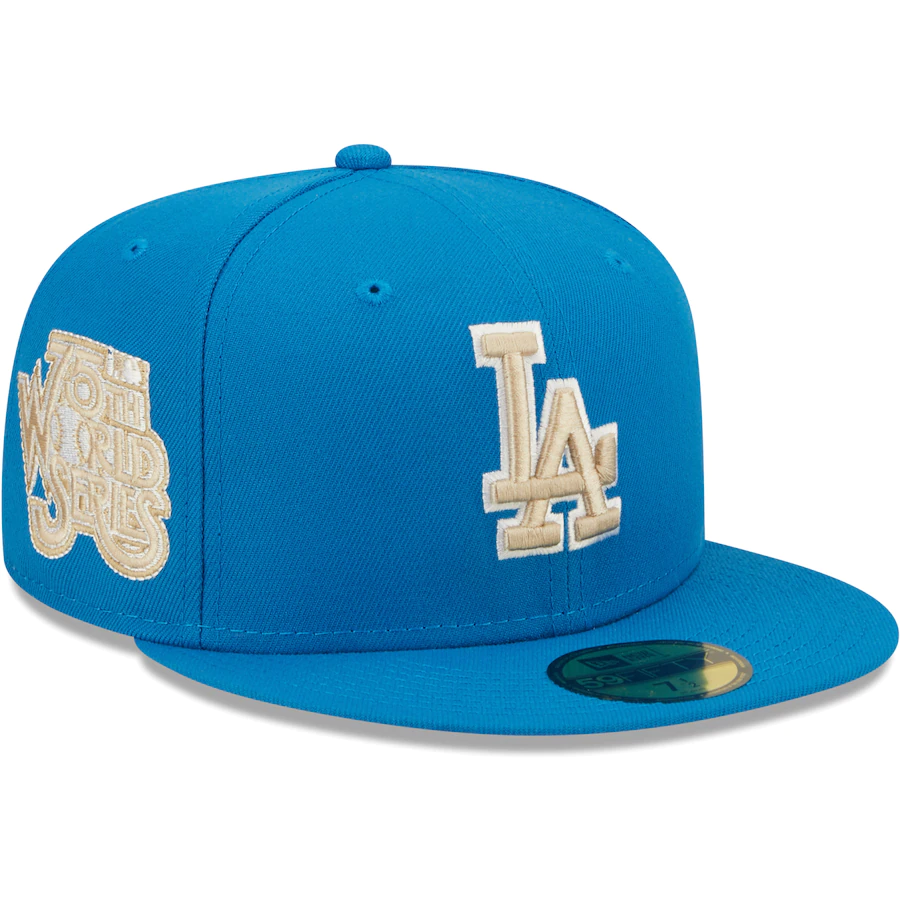 New Era Los Angeles Dodgers Blue Stone 75th World Series Undervisor 59FIFTY Fitted Hat