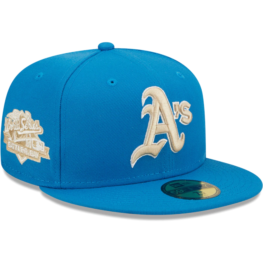 New Era Oakland Athletics Blue Stone 1989 World Series Battle of the Bay Undervisor 59FIFTY Fitted Hat