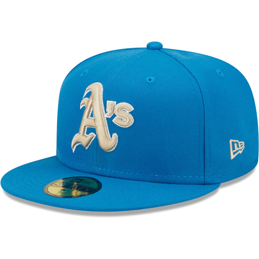 New Era Oakland Athletics Blue Stone 1989 World Series Battle of the Bay Undervisor 59FIFTY Fitted Hat