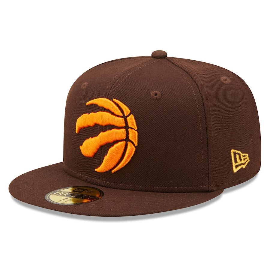 New Era Toronto Raptors Brown Burnt Wood Orange Popsicle 59FIFTY Fitted Hat