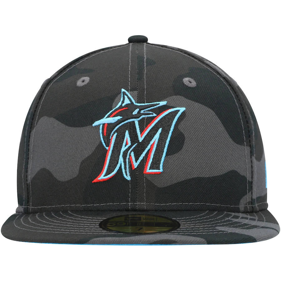New Era Miami Marlins Camo Dark 59FIFTY Fitted Hat