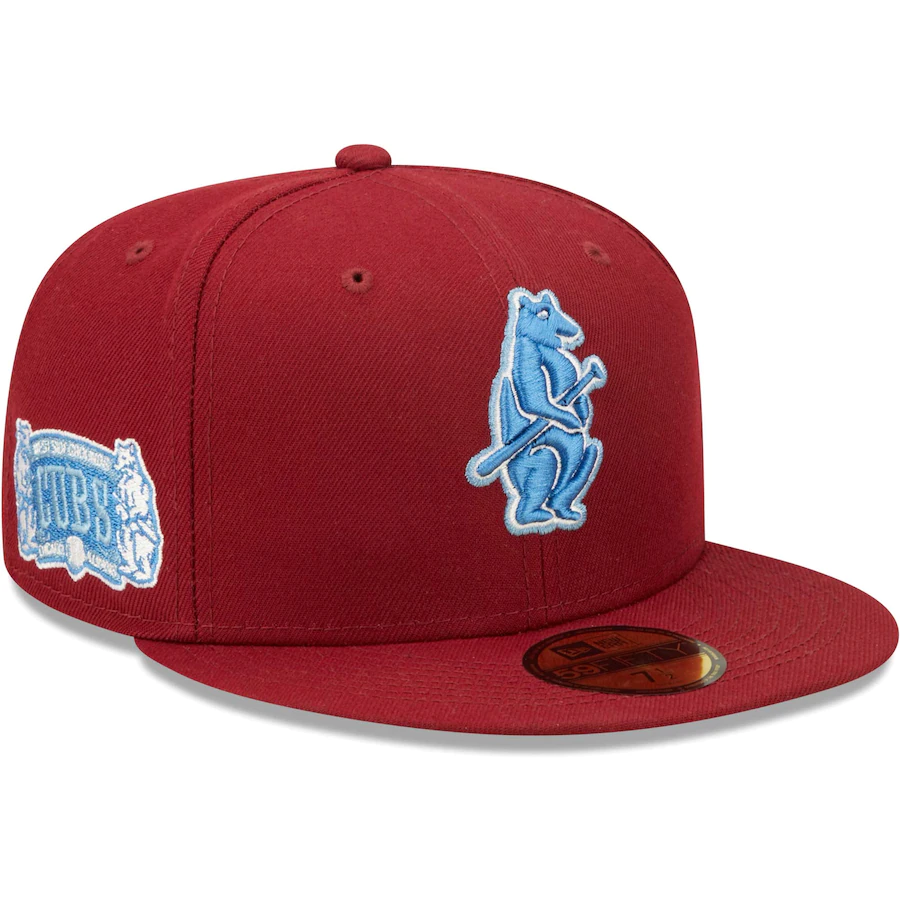 New Era Chicago Cubs Cardinal Air Force Blue Undervisor 59FIFTY Fitted