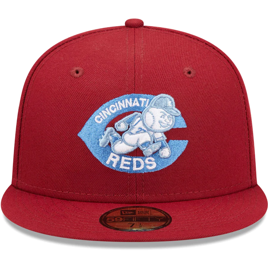 New Era Cincinnati Reds Cardinal 1990 World Series Air Force Blue Undervisor 59FIFTY Fitted Hat
