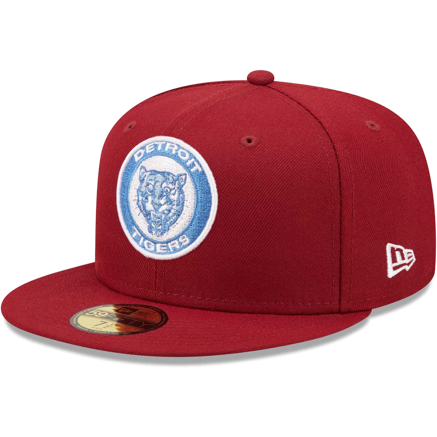 New Era Detroit Tigers Cardinal Tiger Stadium Final Season Air Force Blue Undervisor 59FIFTY Fitted Hat